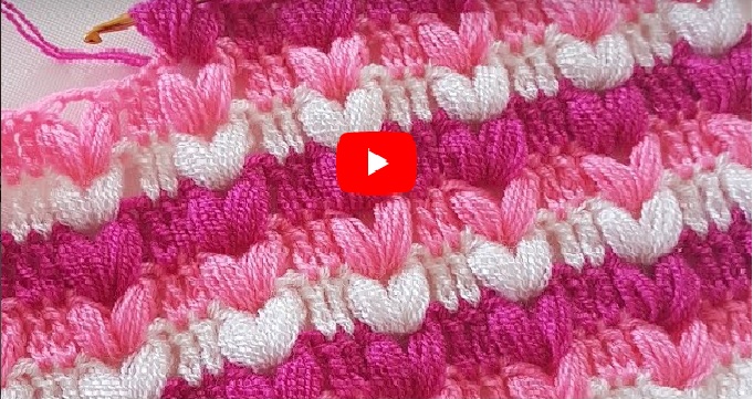 Kalpli Fıstık Lif – Crochet Puff Stitch Blanket