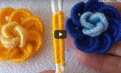 kulak çöpü ile muhteşem gül yapımı Rose flomer crochet