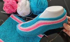 Alt Tabanda Dikiş Yok✅ Bay Bayan Örgü Patik Modeli İki şiş Çeyizlik🩰Super Mens-Womens knitting socks